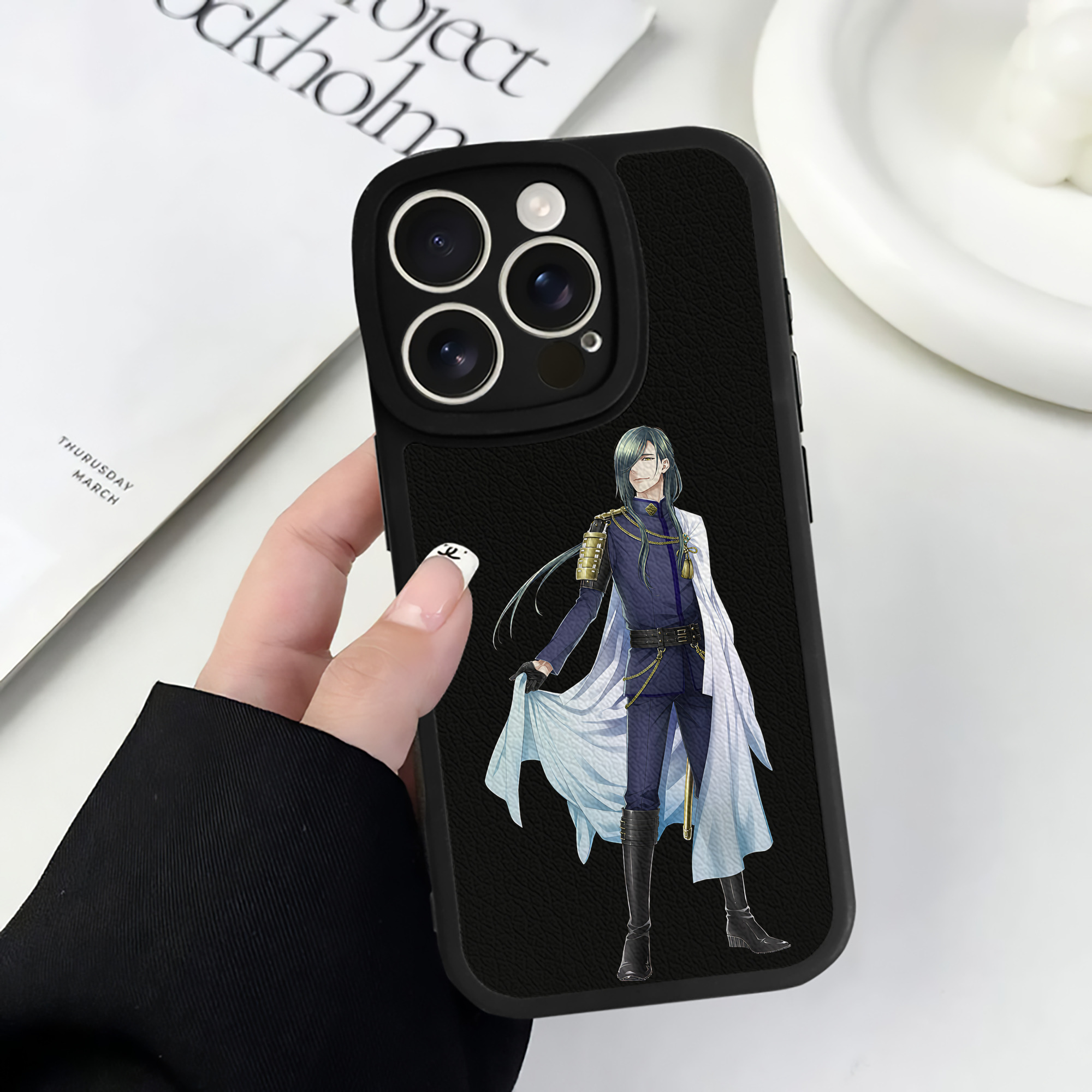 （画像用） 刀剣乱舞 Touken Ranbu 【iPhone 16シリーズ対応】シリコンスマホケース（レザー調） 材質：シリコン